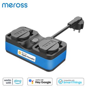 Gardiner Meross Smart Outdoor Plug WiFi Waterproof EU/FR/AU Socket Electrical Outlets Stöd HomeKit Alexa Google Assistant SmartThings