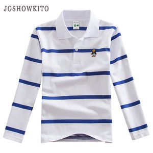 Polos Children T-shirt Long Sleeve Polo Shirts Boys Kids Stripes Tops Baby Boy Sports Polos Teneege Boys Clothes 230629