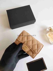 Toppkvalitet äkta läderdesigners Bag Pures Card Holder Passport Wallet Cardholder Purse Clutch Key Double CC Luxury Men With Box ID Qwertyui879