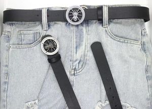 Cintos estéticos góticos vintage com fivela de aranha para homens e mulheres Y2K coreano jeans vestido selvagem cós Ceinture Femme acessórios