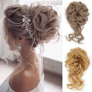 Synthetic AZQUEEN Hair Bun Messy Chignon With Tassels tail s Wave For Women Elastic Rubber Band Scrunchies 230629