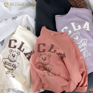 Clothing Sets Korean Children s T Shirt Boys And Girls Cotton Bottoming Long Sleeve Cartoon Tops 1 8 Years Kids Casual 230630