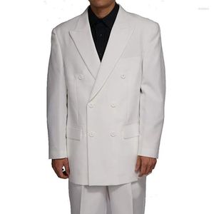 남성 정장 남성용 더블 브레스트 자켓 세트 남성용 결혼식 정장 Slim Fit Custome Homme Tuxedo 2 Pieces Gentaleman Business Casual
