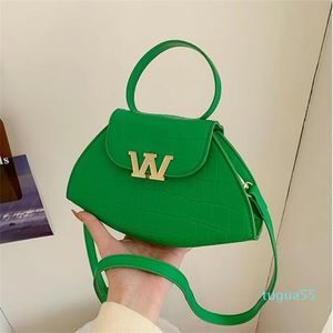 Designer Women's W Water Diamond King bag Fan shaped Crocodile pattern shoulder bag Bags versatile carrying small bag