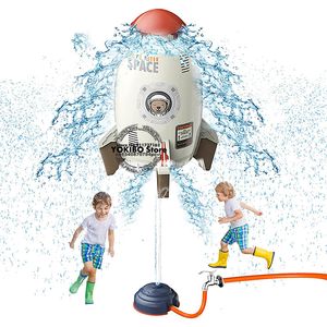 Brinquedos de banho Foguete Sprinkler Brinquedos para crianças ao ar livre quintal água Sprinkler Hydro Water Rocket Brinquedos Brinquedos de água ao ar livre para crianças 230628