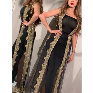 Этническая одежда Mandylandy Women 2 Piece Sets Formal Dress Sexy Mesh Shawl Dance Bronzing Без рукавов без бретелек Полная длина Vestido262d