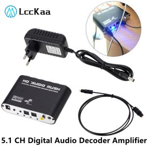 Усилители Lcckaa 5,1-канальный аудиодекодер Spdif, коаксиальный к Rca Dts Ac3, оптический цифровой усилитель, аналоговый преобразователь, усилитель Hd Audio для телевизора