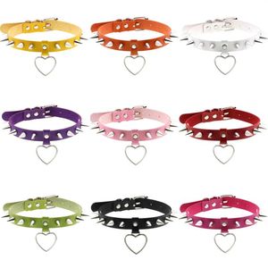 Choker Charm Niriet Heart Wish got seksowne naszyjniki dla kobiet pu skóra punkowa egirl nastolatka prezenty modne rzeczy biżuteria