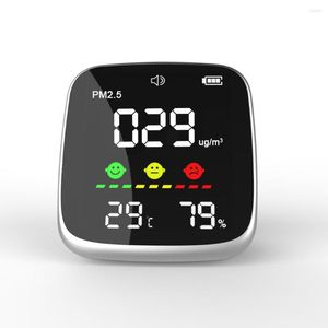 Портативный USB перезаряжаемый детектор PM2.5 Многофункциональный термогигрометр Домашний монитор загрязнения воздуха в домашних условиях