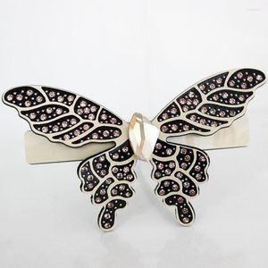 Hair Clips Big Butterfly Barrette - Classic Clip Accessory For Women Girls Fine Crystal Ornament Jewelry Thick