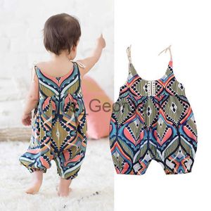 Clothing Sets lioraitiin New Fashion Newborn Infant Baby Girls Floral Bohemian Romper Suspender Outfits Clothes Summer J230630