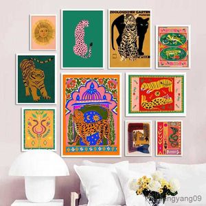 Altre decorazioni per la casa Stampe di poster astratti colorati Tiger Leopard Snake Tropical Jungle Art Canvas Painting Immagini Living Room Decor R230630