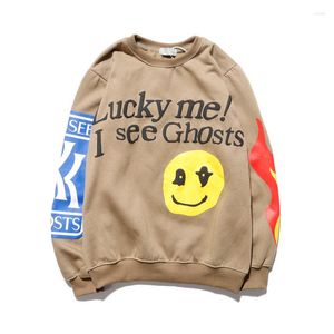 Lucky Me Men's Harajuku Fleece i see ghosts hoodie - I See Ghosts Pullover for Hip Hop and Stranger Things