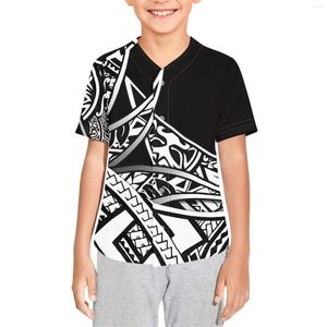 Men's Casual Shirts Polynesian Tribal Tongan Totem Tattoo Tonga Prints Custom Boy Baseball Jersey Personalized Printed Name Number