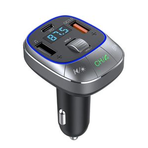 Lettore MP3 Bluetooth per auto T76 con ricarica flash PD30W, ricarica rapida QC3.0, chiamate in vivavoce, radio FM e audio di alta qualità