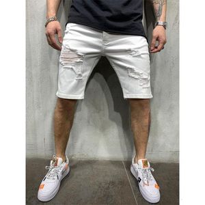 Men s Jeans 2023 Summer Ripped Shorts Men Denim Pants Stretch White Fashion Design Streetwear Slim Male Short Hombre 230629