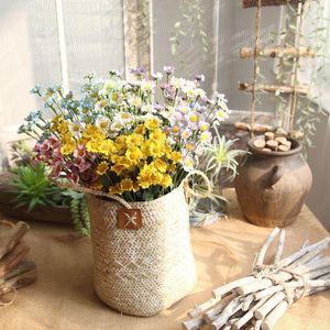 Decorative Flowers 1Pc 15 Head Small Daisy PE Foam Simulation Fake For Home Wedding Party Decoration Pography Props