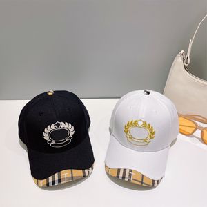 Mode Ball Caps Designer Cap Patchwork Plaid Sommer Hüte für Männer Frau Brief 2 Stil Einstellbar