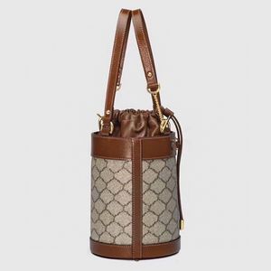 디자이너 가방 남성과 여성 미니 가죽 양동이 가방 637115 패션 휴대용 토트 drawstring crossbody 가방 기질 지갑 카드 가방