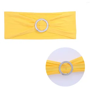 Chair Covers 10 Pcs/Pack Slider Sashes Bow Elastic Ribbon Round Cover Banquet Wedding Decoration