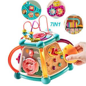 Baby Music Sound Toys Baby Montessori Apprendimento Giocattoli educativi Toddler Attività Cubo Color Shape Sorter Magnetic Bird Music Nascita da 6 mesi Regalo 230629