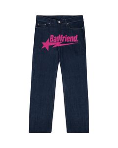 Bad Friend Jeans Letter Printed Baggy Men s Jeans Y2K Jeans Baggy Hiphop Pants 2024 Harajuku Fashion Punk Rock Pants Streetwear Wide Leg 182