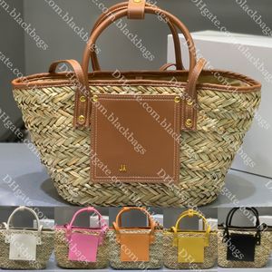 Bolsa feminina de palha de verão, sacola de praia, sacola de grife, bolsa tecida de alta qualidade, grande capacidade, viagens, férias, compras, sacolas