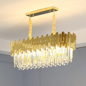 Chandeliers Modern Crystal Chandelier Luxury Stainless Steel Living Room Lamp Golden Restaurant Club Decoration