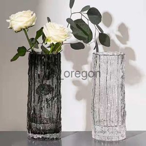 Vases Transparent glass vase decorations living room glacier extreme smoke ash cylinder vase modern decoration decorations vases x0630