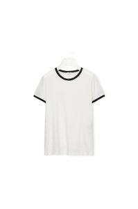 Designer-Damen-T-Shirts, Tops, T-Shirt, schlanke Baumwolle, 100 % Damen-Kurzarm, für Damen, dünn, weiß, reine Tops, Frau, Weiß