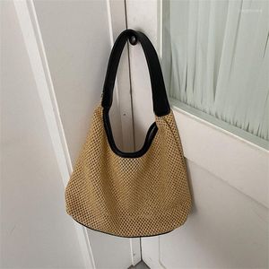 Evening Bags Summer Fashion Lady Hand Woven Fashionable Western Style Small Shoulder Bag The Seaside Beach Straw For Travel