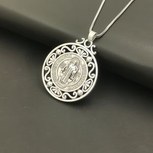 5 Pz Medaglia di San Benedetto Collana Lega Medaglia Sacramentale Cristiana Scongiurare il Male Protezione Gioielli Regalo Cattolico per Uomo Donna A-483d