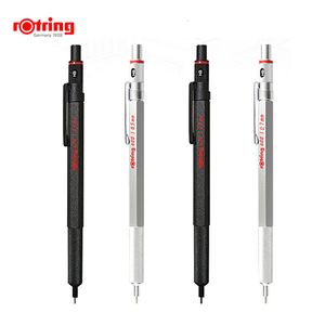 Pennor Rotring 600 Mechanical 05mm 07mm Professional Drawing Sketch Pens Metallic Body Hexagon Holder 230630