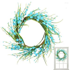 Decorative Flowers Easter Wreath Berry Winter Wall Decor Artificial Twig Exquisite Floral Leaves For Front Door Walls