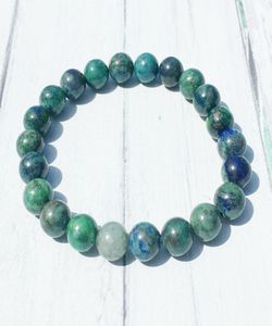 MG0393 Hakiki Chrysocolla Bilezik Trendy El Yapımı Boncuklu Bilezik Meditasyon Bilek Mala Hediye İlahi Kadınsı Bilezik6000409