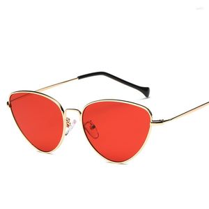 Óculos de sol vintage olho de gato feminino moda marca designer senhora espelho olho de gato óculos de sol para mulheres sombras uv400