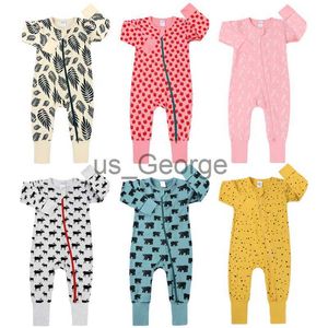 Kleidung Sets Neue Doppel-reißverschluss Infant Baby Mädchen Jungen Kleidung Geometrie Langarm Baumwolle Baby Strampler Kleidung Für Neugeborene Overall 024 monate J230630