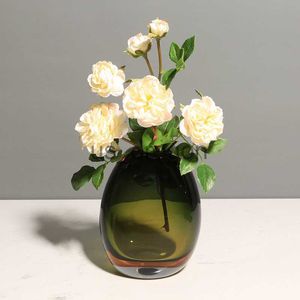 Vases Luxury Flowers Vase Modern Vertiplant Tray Large Wedding Design exsuryse Vaze Aesthetic Office Vasi macetases Home Item Supplies x0630