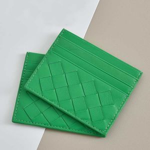 Woven Designer Card Holder men women mini wallet High quality genuine leather card case Luxury brand purse Korean Version Pocket purses