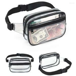 Waist Bags Fashion PVC Women Transparent Bag Trendy Outdoor Sports Chest Large Capacity Waterproof Storage Shoulder