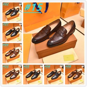 15 Modelo Designer Mocassins Mens Vestido Sapatos Tênis Triplo Preto Oreo Camurça Couro Envernizado Rebites Mocassim Mocassim Masculino Sapato de Casamento Para Festa de Negócios Sapato Sapato