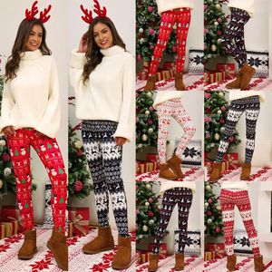 Женские леггинсы 2023, кроссовер, женские длинные штаны с рождественским принтом снеговика, повседневные брюки