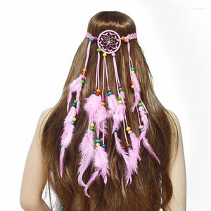 Presilhas de Cabelo Presilhas Afegãs Vintage Adulto Banda Pingente de Penas de Pavão Tiara Folhas Corda Cinto de Malha Acessórios de Cabelo Elástico Toucado JoiaH