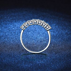 Anéis Mosan Diamond Rings for Women Sier Fashion Star Ring Diamonds Sparkling com certificados