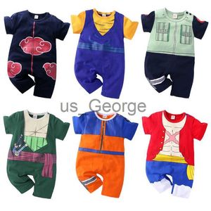 Completi di abbigliamento Nuova moda Neonato Vestiti anime Pagliaccetti appena nati Cotone Abbigliamento infantile Tute Bambino manica corta Cartoon Bebes J230630