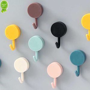 New 5PCS Self Adhesive Wall Hook Strong Without Drilling Coat Bag Bathroom Door Kitchen Towel Hanger Hooks Home Storage Accessories