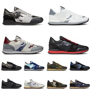 designer men women rockruner shoes top fashion sneakers platform leather camouflage camo black white rubber sole trainers runners sports 38-46