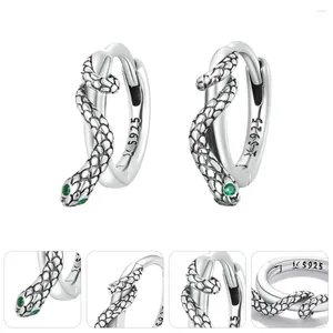 Party Decoration Ear Wrap örhängen Sterling Silver Snake Clip Zircon Women Girl Buckle Simple 1.2x0.4cm Buckles Lady Jewelry S925