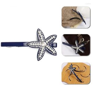 Hair Clips Well Made Hairpins Five Pointed Star And Rhinestones Girls Accessories Cute Prom Barrette Acetate