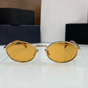 Złote żółte owalne okulary przeciwsłoneczne męskie okulary retro letnie sunnies gafas de sol sonnenbrille uv400 okulary z pudełkiem